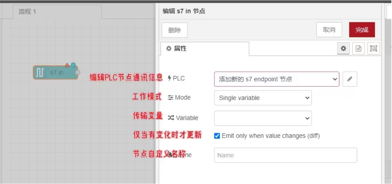 PLC节点配置